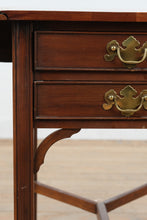 Load image into Gallery viewer, Henkel Harris Solid Cherry Drop Leaf Side Table with Drawers
