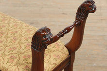 Load image into Gallery viewer, Henredon Carved Wood Bench with Lion Head Arms 54 Inch
