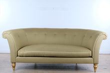 Load image into Gallery viewer, Henredon Schoonbeck Collection Curved Tufted Sofa with Giltwood Legs
