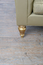 Load image into Gallery viewer, Henredon Schoonbeck Collection Curved Tufted Sofa with Giltwood Legs
