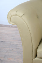 Load image into Gallery viewer, Henredon Schoonbeck Collection Curved Tufted Sofa with Giltwood Legs
