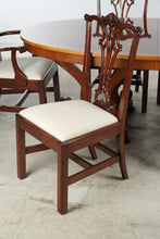 Load image into Gallery viewer, Henredon Regency Burl Wood Double Pedestal Dining Set with 6 Chairs and Two Leaves
