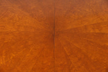 Load image into Gallery viewer, Henredon Regency Burl Wood Double Pedestal Dining Set with 6 Chairs and Two Leaves
