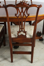 Load image into Gallery viewer, Henredon Regency Burl Wood Double Pedestal Dining Set with 6 Chairs and Two Leaves
