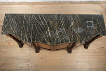 Load image into Gallery viewer, Henredon Natchez Collection Mahogany Sideboard with Black Marble Top and Lighted Curio Cabinets
