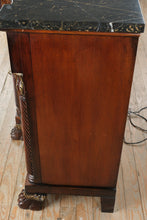 Load image into Gallery viewer, Henredon Natchez Collection Mahogany Sideboard with Black Marble Top and Lighted Curio Cabinets
