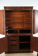 Load image into Gallery viewer, Henredon Natchez Collection Flame Mahogany Entertainment Armoire Cabinet
