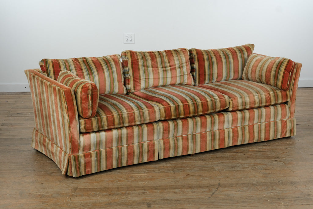 Mid-Century Henredon Sofa – Velvet Velour Upholstery- Online Only