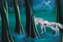 Load image into Gallery viewer, Henry C. Arias Magical Creatures in the Moonlit Forest – Original 2012 Oil Painting
