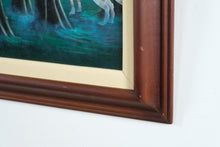 Load image into Gallery viewer, Henry C. Arias Magical Creatures in the Moonlit Forest – Original 2012 Oil Painting
