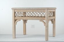 Load image into Gallery viewer, White Wicker Side Table- Henry Link
