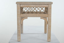 Load image into Gallery viewer, White Wicker Side Table- Henry Link
