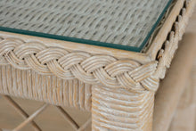 Load image into Gallery viewer, White Wicker Side Table- Henry Link
