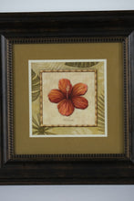 Load image into Gallery viewer, Set of 2 Tropical Flower Prints – “Hibiscus” &amp; “Lotus des Indes” – Framed Wall Art, 18” Square Each
