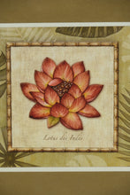 Load image into Gallery viewer, Set of 2 Tropical Flower Prints – “Hibiscus” &amp; “Lotus des Indes” – Framed Wall Art, 18” Square Each
