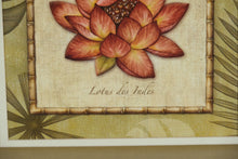 Load image into Gallery viewer, Set of 2 Tropical Flower Prints – “Hibiscus” &amp; “Lotus des Indes” – Framed Wall Art, 18” Square Each
