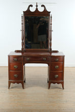 Load image into Gallery viewer, Hibriten Furniture Mahogany Vanity Desk with Mirror, Traditional Dressing Table
