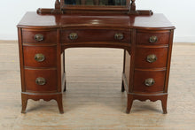 Load image into Gallery viewer, Hibriten Furniture Mahogany Vanity Desk with Mirror, Traditional Dressing Table
