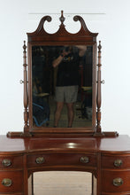 Load image into Gallery viewer, Hibriten Furniture Mahogany Vanity Desk with Mirror, Traditional Dressing Table
