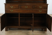 Load image into Gallery viewer, Rare Antique L. Hitchcock Two-Piece Hutch &amp; Sideboard with Glass Display Cabinet

