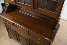 Load image into Gallery viewer, Rare Antique L. Hitchcock Two-Piece Hutch &amp; Sideboard with Glass Display Cabinet
