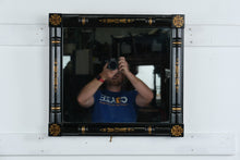 Load image into Gallery viewer, Hitchcock Alford and Co Black Gold Stenciled Wall Mirror 21 x 19
