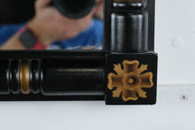Load image into Gallery viewer, Hitchcock Alford and Co Black Gold Stenciled Wall Mirror 21 x 19
