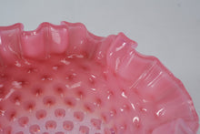 Load image into Gallery viewer, Fenton Pink Opalescent Hobnail Ruffled Vase 7 Inch Art Glass
