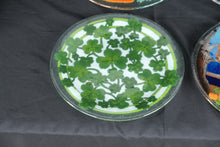 Load image into Gallery viewer, Peggy Karr Fused Glass Holiday Seasonal Plates Set of 4 Easter Halloween Valentines Saint Patricks Day 11 Inch
