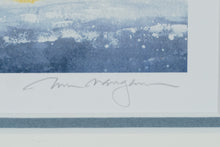 Load image into Gallery viewer, William Mangum Signed Print – “Holiday Retreat” Framed Winter Cabin Scene (Personalized)
