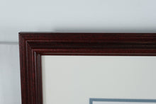 Load image into Gallery viewer, William Mangum Signed Print – “Holiday Retreat” Framed Winter Cabin Scene (Personalized)
