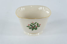 Load image into Gallery viewer, Lenox Holiday Gold Trim China Bowl Holly Berry Made in USA
