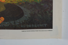 Load image into Gallery viewer, Vintage Coca Cola Campus Poster Home Game Hildebrandt Fantasy Football 23 x 18
