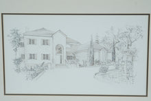 Load image into Gallery viewer, Verickson Signed Architectural House Pencil Drawing
