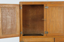 Load image into Gallery viewer, Antique Oak Hoosier Cabinet with Flour Bin, Pull-Out Work Surface &amp; Original Details
