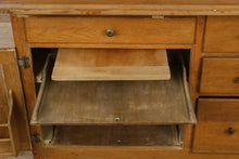 Load image into Gallery viewer, Antique Oak Hoosier Cabinet with Flour Bin, Pull-Out Work Surface &amp; Original Details
