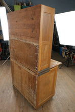 Load image into Gallery viewer, Antique Oak Hoosier Cabinet with Flour Bin, Pull-Out Work Surface &amp; Original Details
