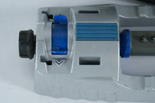 Load image into Gallery viewer, Orbit Adjustable Oscillating Lawn Sprinkler with Rubber Garden Hose – Gray &amp; Blue
