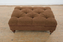 Load image into Gallery viewer, Tufted Upholstered Ottoman Bench with Casters Houndstooth 40 Inch
