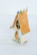 Load image into Gallery viewer, Batton 2005 Signed Studio Pottery Ceramic Fairy House Luminary 9 Inch
