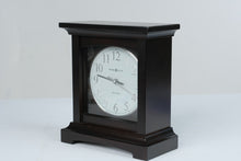 Load image into Gallery viewer, Howard Miller Dual Chime Mantel Clock Dark Wood Finish Battery Operated
