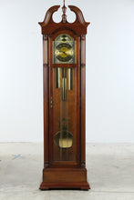 Load image into Gallery viewer, Howard Miller Traditional Cherry Grandfather Clock with Moon Phase Dial and Cable Driven Movement
