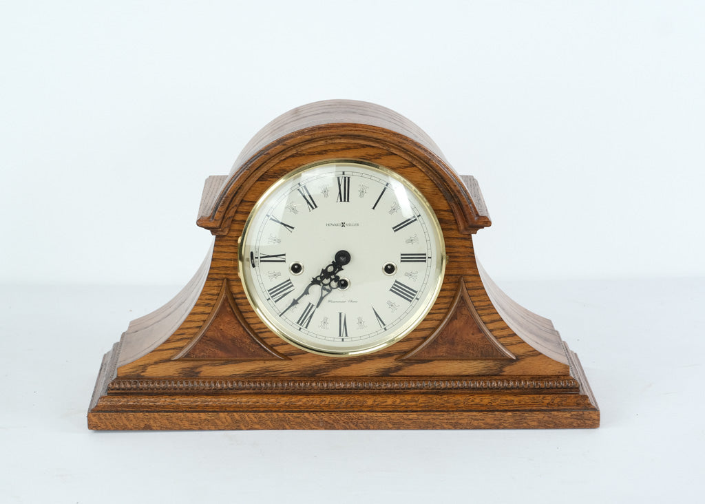 Howard Miller 613-102 Oak Yorkshire Mantel Clock – Westminster Chime, Key-Wind