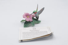 Load image into Gallery viewer, Lenox Hummingbird Fine Porcelain Figurine Flowers Original Papers
