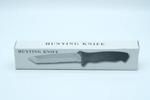Load image into Gallery viewer, HK330B Fixed Blade Hunting Knife – 11” Tanto with 5” Serrated Blade + Sheath
