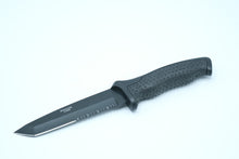 Load image into Gallery viewer, HK330B Fixed Blade Hunting Knife – 11” Tanto with 5” Serrated Blade + Sheath
