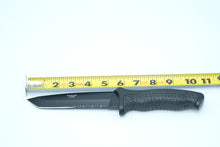Load image into Gallery viewer, HK330B Fixed Blade Hunting Knife – 11” Tanto with 5” Serrated Blade + Sheath

