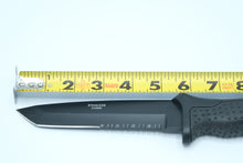 Load image into Gallery viewer, HK330B Fixed Blade Hunting Knife – 11” Tanto with 5” Serrated Blade + Sheath
