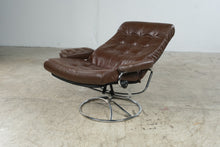 Load image into Gallery viewer, Vintage Ekornes Stressless Brown Leather Recliner and Ottoman II – Norway
