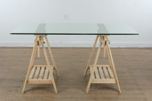 Load image into Gallery viewer, Ikea LAGKAPTEN / MITTBACK Glass Top Desk – 60&quot;
